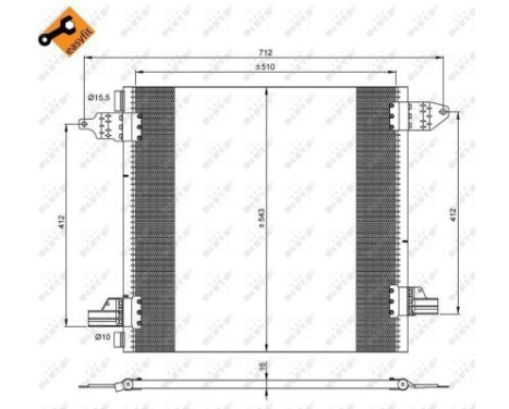 Condenser, air conditioning EASY FIT 35702 NRF, Image 3