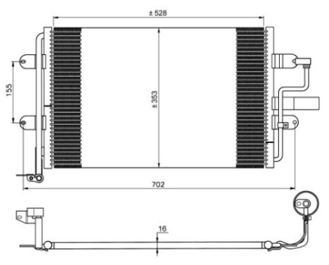 Condenser, air conditioning EASY FIT 35733 NRF, Image 2