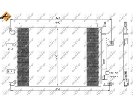 Condenser, air conditioning EASY FIT 35739 NRF, Image 3