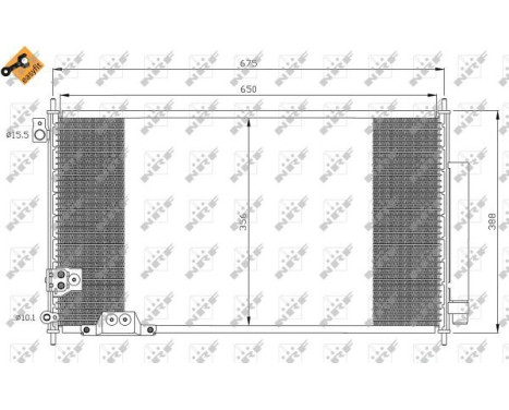 Condenser, air conditioning EASY FIT 35740 NRF, Image 3