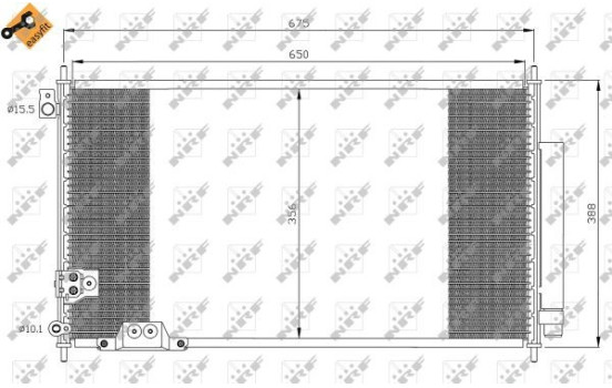 Condenser, air conditioning EASY FIT 35740 NRF, Image 3