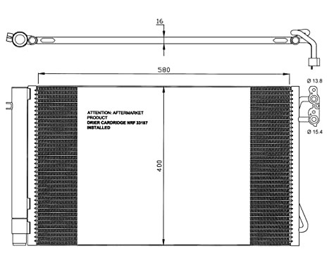 Condenser, air conditioning EASY FIT 35743 NRF