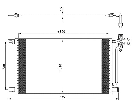 Condenser, air conditioning EASY FIT 35748 NRF, Image 5