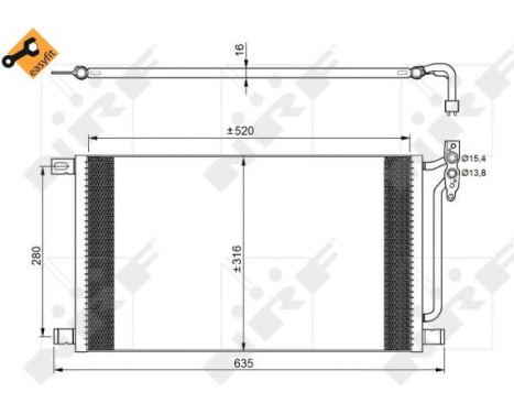 Condenser, air conditioning EASY FIT 35748 NRF, Image 7