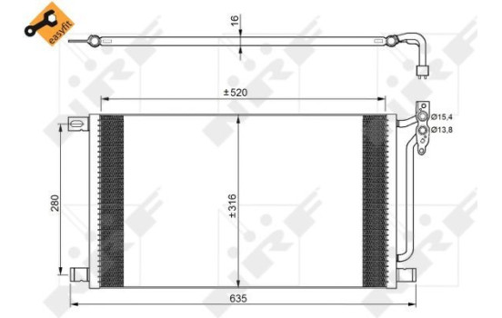 Condenser, air conditioning EASY FIT 35748 NRF, Image 7