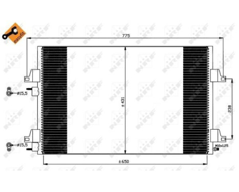 Condenser, air conditioning EASY FIT 35749 NRF, Image 2