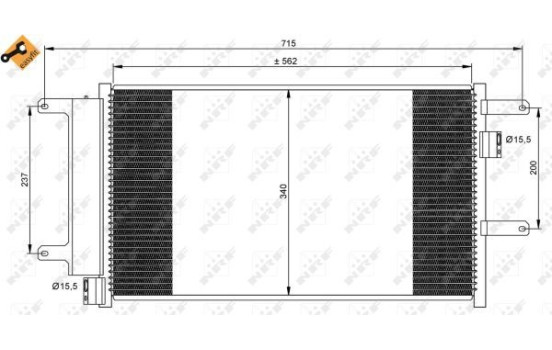 Condenser, air conditioning EASY FIT 35751 NRF, Image 2