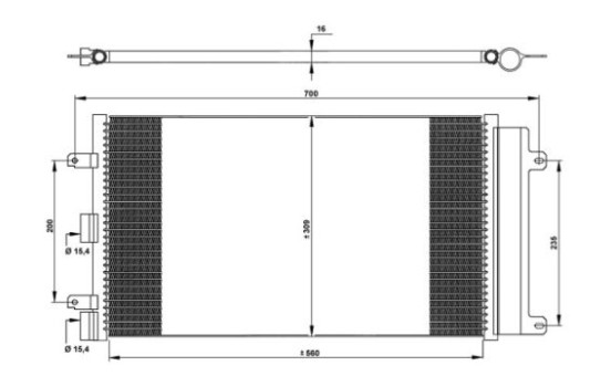 Condenser, air conditioning EASY FIT 35752 NRF, Image 6