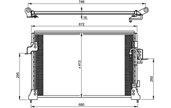 Condenser, air conditioning EASY FIT 35754 NRF