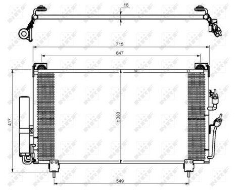 Condenser, air conditioning EASY FIT 35755 NRF, Image 5