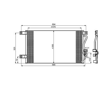 Condenser, air conditioning EASY FIT 35756 NRF, Image 7