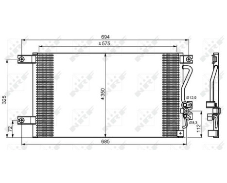 Condenser, air conditioning EASY FIT 35756 NRF, Image 6