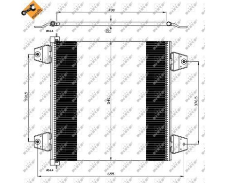 Condenser, air conditioning EASY FIT 35757 NRF, Image 3