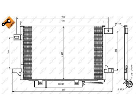 Condenser, air conditioning EASY FIT 35758 NRF, Image 7