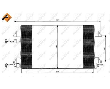 Condenser, air conditioning EASY FIT 35760 NRF, Image 2