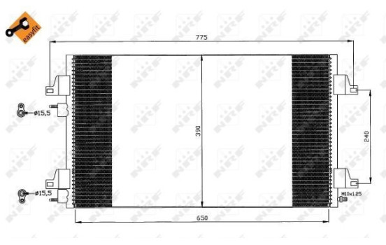 Condenser, air conditioning EASY FIT 35760 NRF, Image 2
