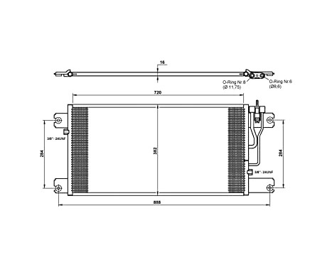 Condenser, air conditioning EASY FIT 35762 NRF
