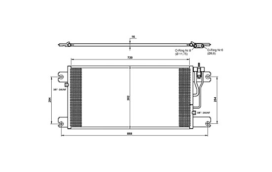 Condenser, air conditioning EASY FIT 35762 NRF
