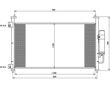 Condenser, air conditioning EASY FIT 35763 NRF, Image 2