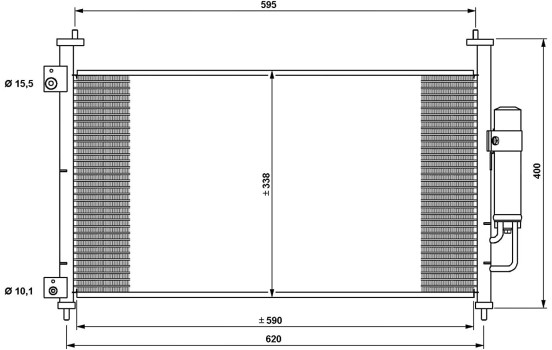 Condenser, air conditioning EASY FIT 35763 NRF, Image 2