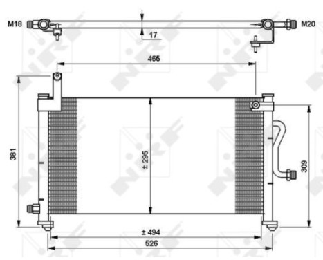 Condenser, air conditioning EASY FIT 35765 NRF, Image 3
