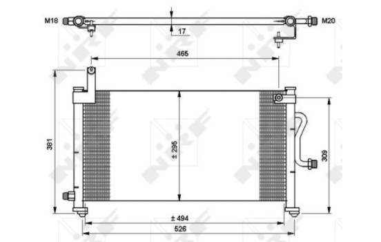 Condenser, air conditioning EASY FIT 35765 NRF, Image 3