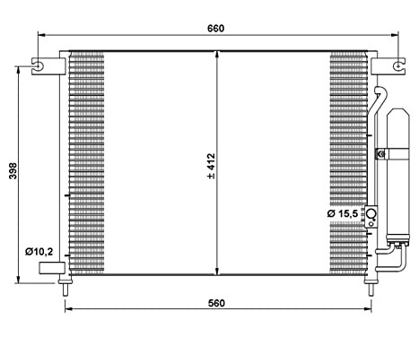 Condenser, air conditioning EASY FIT 35766 NRF, Image 3