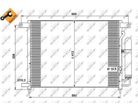 Condenser, air conditioning EASY FIT 35766 NRF, Image 4