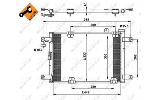 Condenser, air conditioning EASY FIT 35768 NRF, Image 5