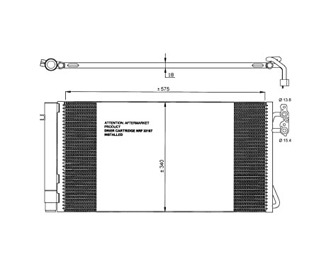 Condenser, air conditioning EASY FIT 35773 NRF