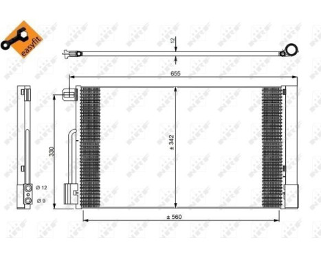 Condenser, air conditioning EASY FIT 35777 NRF, Image 6