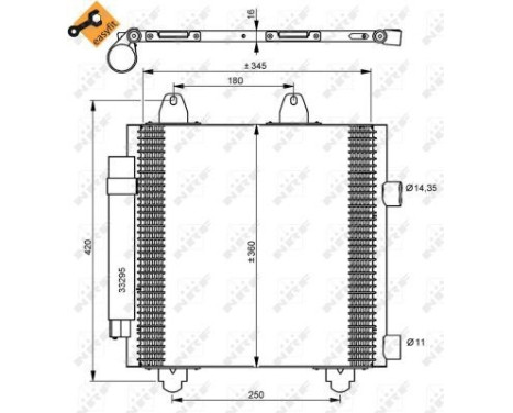 Condenser, air conditioning EASY FIT 35778 NRF, Image 4