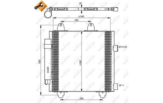 Condenser, air conditioning EASY FIT 35778 NRF, Image 2