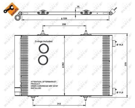 Condenser, air conditioning EASY FIT 35779 NRF, Image 7