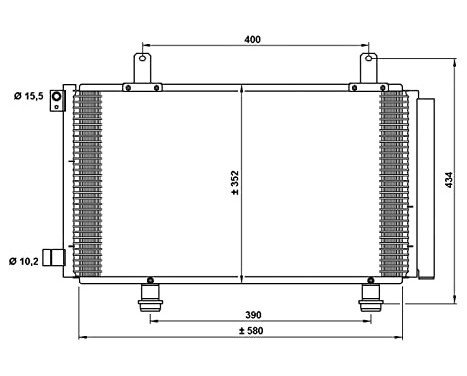 Condenser, air conditioning EASY FIT 35782 NRF, Image 2