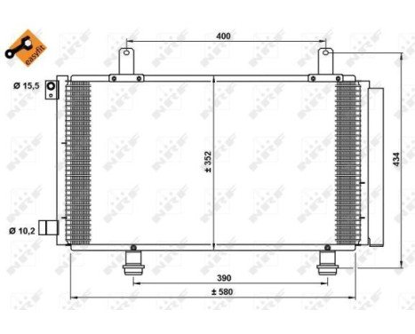 Condenser, air conditioning EASY FIT 35782 NRF, Image 3