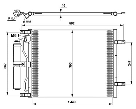 Condenser, air conditioning EASY FIT 35784 NRF, Image 2