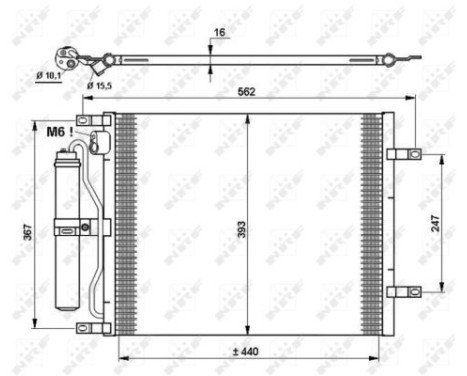 Condenser, air conditioning EASY FIT 35784 NRF, Image 3
