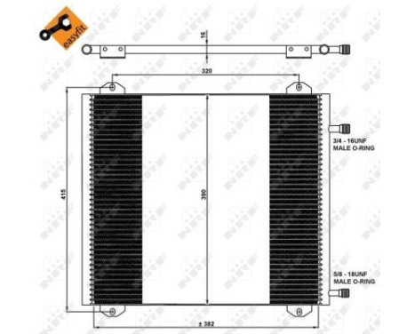 Condenser, air conditioning EASY FIT 35785 NRF, Image 2