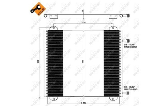 Condenser, air conditioning EASY FIT 35785 NRF, Image 6