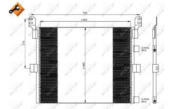 Condenser, air conditioning EASY FIT 35788 NRF, Image 5