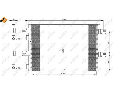 Condenser, air conditioning EASY FIT 35792 NRF, Image 3