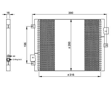 Condenser, air conditioning EASY FIT 35795 NRF, Image 2