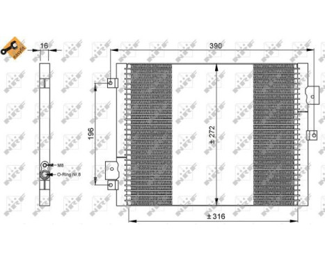 Condenser, air conditioning EASY FIT 35795 NRF, Image 6