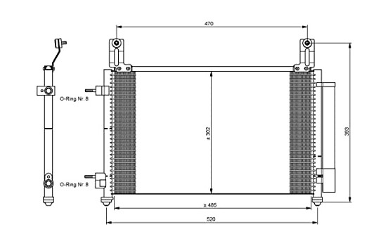 Condenser, air conditioning EASY FIT 35796 NRF, Image 5