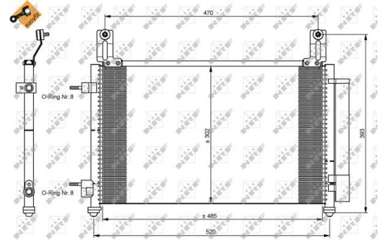 Condenser, air conditioning EASY FIT 35796 NRF, Image 4