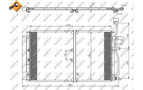 Condenser, air conditioning EASY FIT 35797 NRF, Image 7