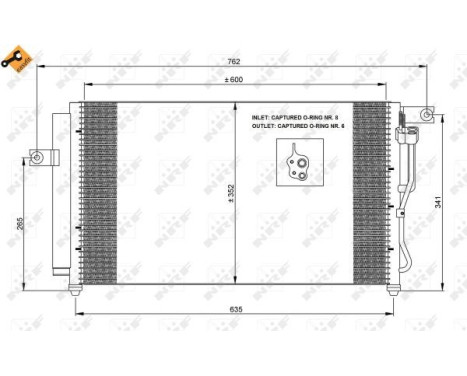 Condenser, air conditioning EASY FIT 35798 NRF, Image 2