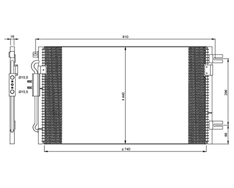 Condenser, air conditioning EASY FIT 35799 NRF, Image 7