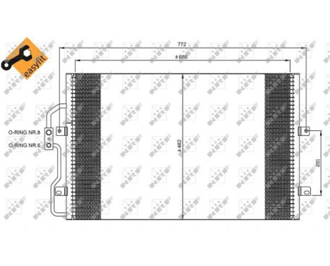 Condenser, air conditioning EASY FIT 35802 NRF, Image 6